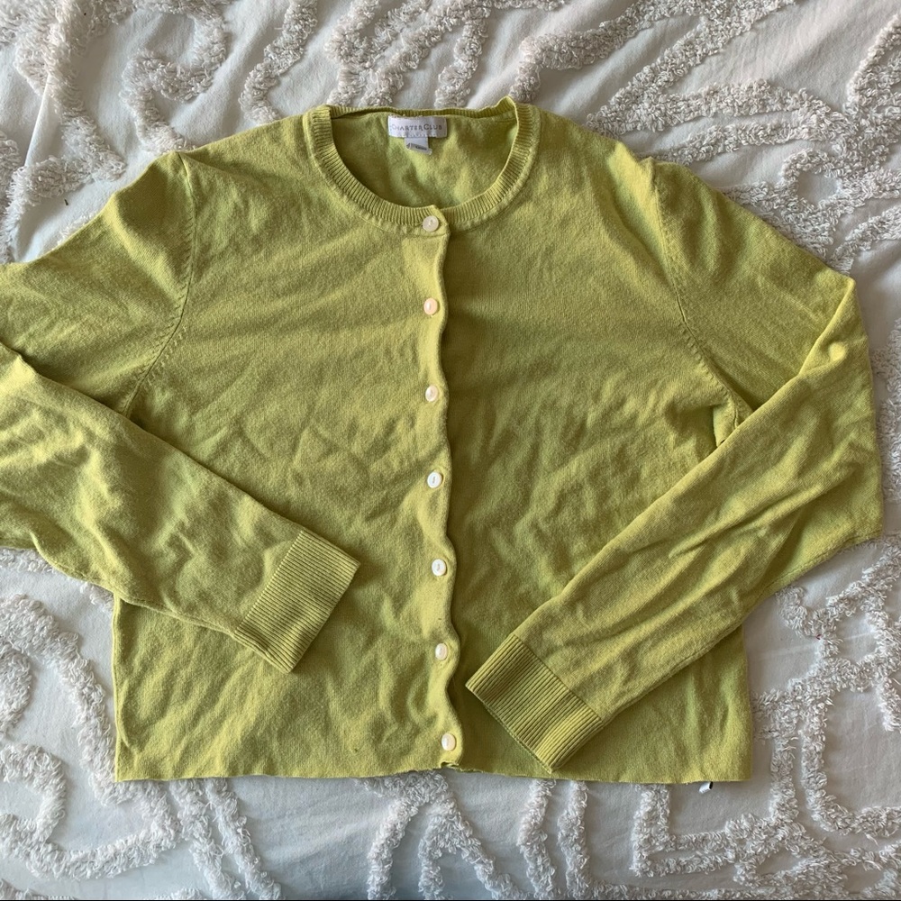 Lime Green Charter Club Cardigan